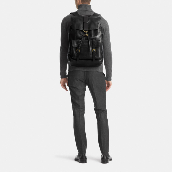 COACH BLEECKER BACKPACK IN LEATHER #70786 NWT BLK - Picture 4 of 8